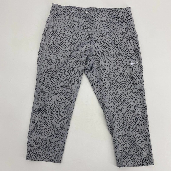 Nike Dri-Fit Epic Run Capri Tight Gray Sz S - Picture 1 of 8